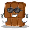Super cool chocolate character cartoon style