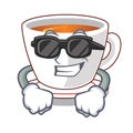 Super cool cup mint tea the shape mascot Royalty Free Stock Photo