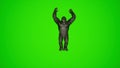 super cool 3d King Kong Dancing KPOP on green screen