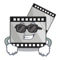 Super cool film stirep in the characater shape Royalty Free Stock Photo