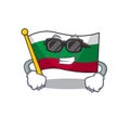 Super cool flag bulgarian isolated in the character