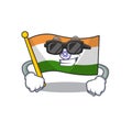 Super cool flag indian with the mascot shape
