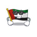 Super cool flag united arab emirates isolated cartoon