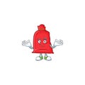 Super Cool Grinning santa bag close mascot cartoon style