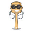 Super cool honey spoon character cartoon