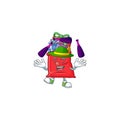 Super cool Juggling santa bag full of gift mascot cartoon style