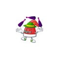 Super cool Juggling santa claus hat mascot cartoon style