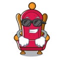 Super cool king throne character cartoon