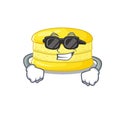 Super cool lemon macaron character wearing black glasses Royalty Free Stock Photo