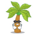 Super cool palm tree character cartoon Royalty Free Stock Photo