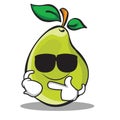 Super cool pear character cartoon