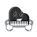 Super cool piano character cartoon style