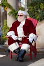 Super Cool Santa Kicks Back in Muskoka Chair, Toronto, Ontario