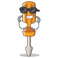 Super cool screwdriver character cartoon style