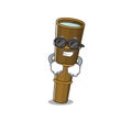 Super cool telescope Scroll character with black glasses