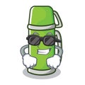 Super cool thermos character cartoon style Royalty Free Stock Photo