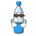 Super cool water bottle character cartoon Royalty Free Stock Photo