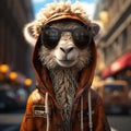 Super Cute 3d Cartoon Camel Wearing Urban Clothes