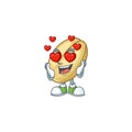 Super cute Falling in love split bean cartoon character Royalty Free Stock Photo