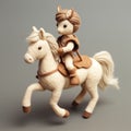 Super Cute Felt Centaur Toy Figurine Baroque Animal Object Portraiture