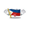 Super cute flag philippines cartoon design with Tongue out