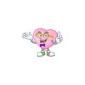 Super Cute Geek pink love balloon cartoon character design