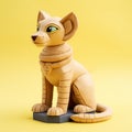 Super Cute Sphinx Cat Sculpture: Handcrafted Felt Artwork