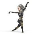 Super cyborg is dancing ballet Royalty Free Stock Photo