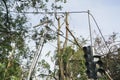 Super cyclone broke street light and traffic signal, Kolkata,. West Bengal, India