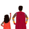 Super dad and daughter back heros characters