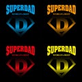 Super Dad hero Logo Supehero Letters