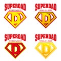 Super Dad hero Logo Supehero Letters