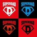 Super Dad hero Logo Supehero Letters