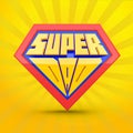 Super dad. Superdad logo. Father day concept. Father superhero. Comic style.