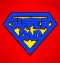 super dad superhero emblem Royalty Free Stock Photo