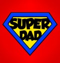 super dad superhero emblem Royalty Free Stock Photo