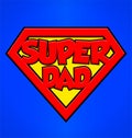 super dad superhero emblem Royalty Free Stock Photo