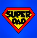 super dad superhero emblem Royalty Free Stock Photo