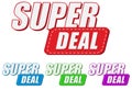 Super deal, four colors labels