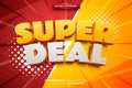 Super Deal Promo 3d editable text effect Royalty Free Stock Photo