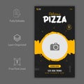 Super delicious fast food social media post story template. Healthy and tasty food web banner