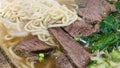 super delicious japanese and korean fusion beef ramen, Bowl of mouth watering Japanese ramen for single serving Royalty Free Stock Photo