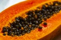 Super delicious papaya fruit on white background in Cape Town