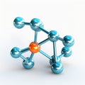 Super Detailed 3d Render Of Ammonia Molecule In Iban Art Style