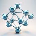 Super Detailed 3d Render Of Isolated Oxygen Molecule In Silver Sphere