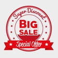 Super discount big sale special offer star banner Royalty Free Stock Photo