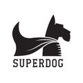 Super Dog Hero Emblem Royalty Free Stock Photo