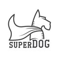 Super Dog Hero Logo Royalty Free Stock Photo