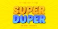 Super duper text, cartoon style editable text effect