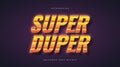 Super Duper Text in Orange Retro Style with Glowing Effect